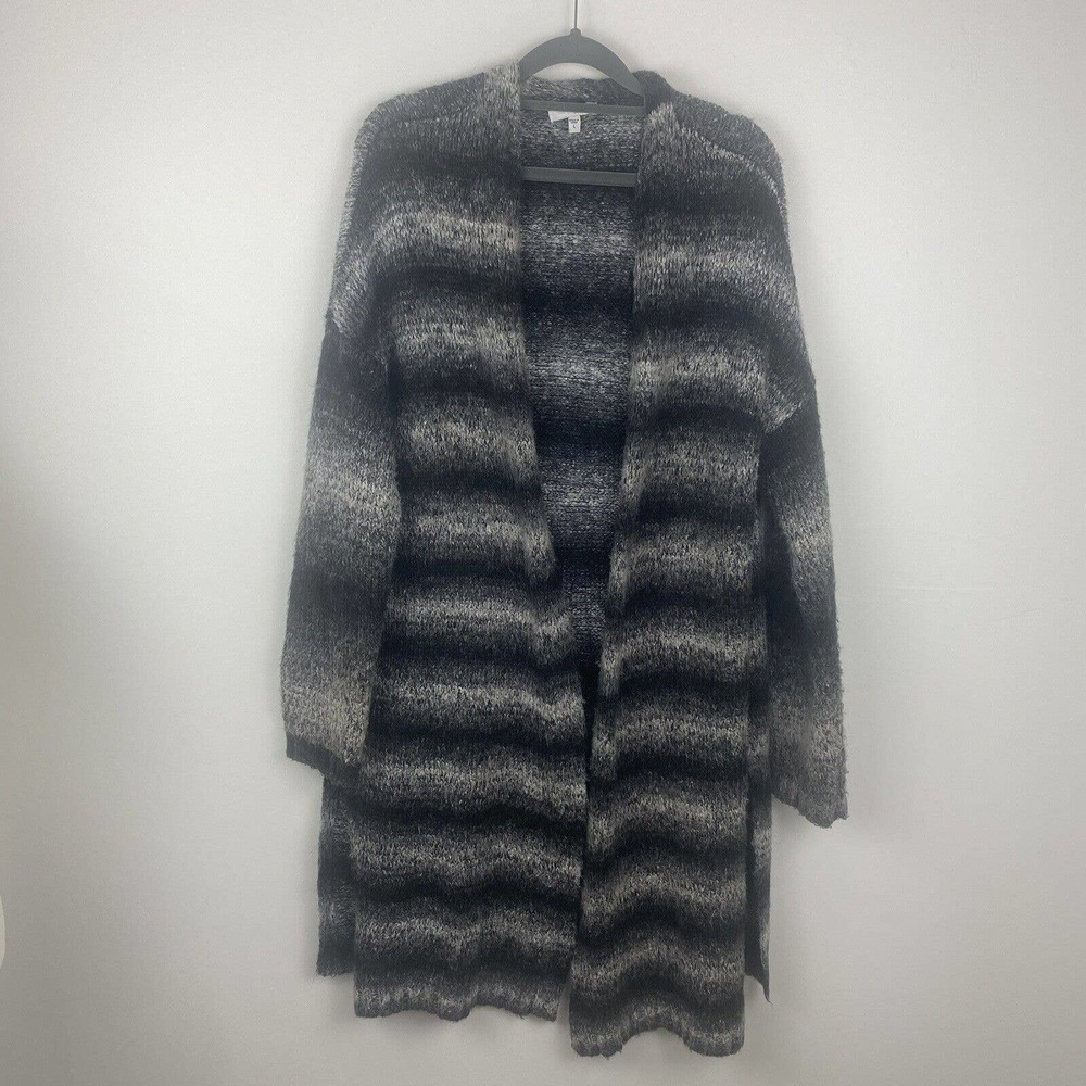 Sonoma Sweater Open Long Size L Color Black White Long Sleeves